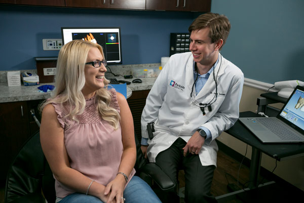  Dr and patient smiling after check up at Parkside Dental 